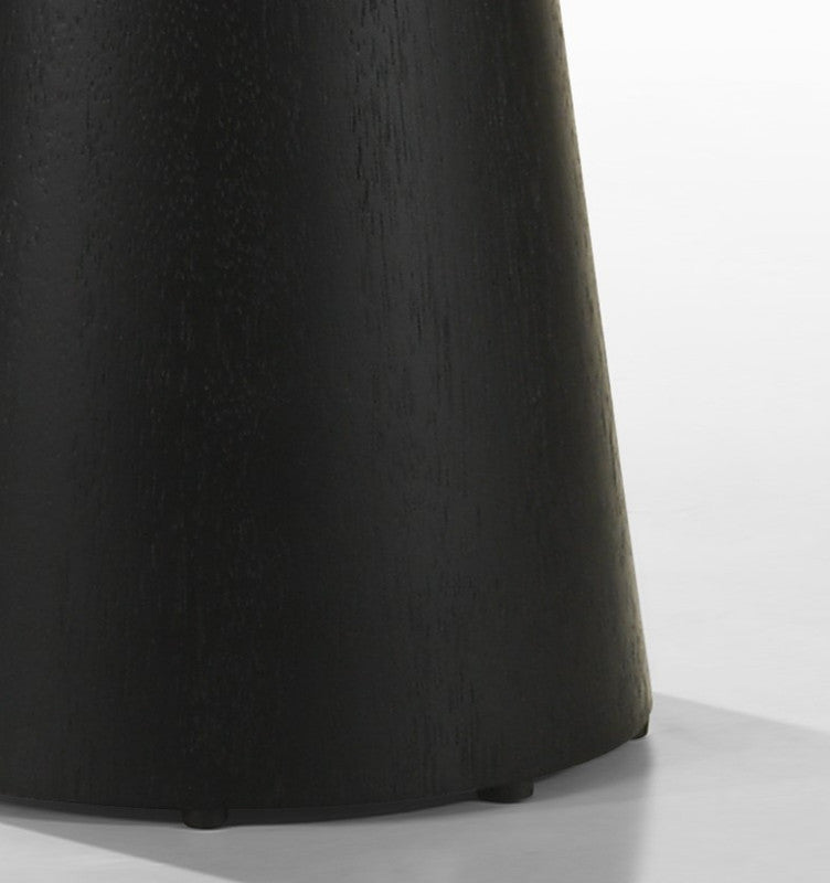 Jasper Ebony Black 20"W Round Console Table with Pedestal Base