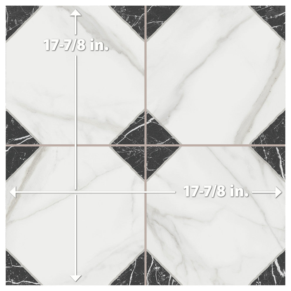 Merzoni Yard Marquina Porcelain Floor and Wall Tile