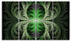 Fabulous Green Fractal Texture, Abstract Canvas Art Print, 48"x28", 4 Panels