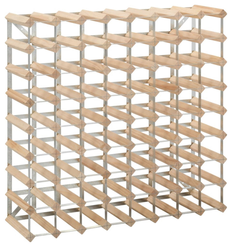 Vidaxl Wine Rack For 72 Bottles Solid Pinewood