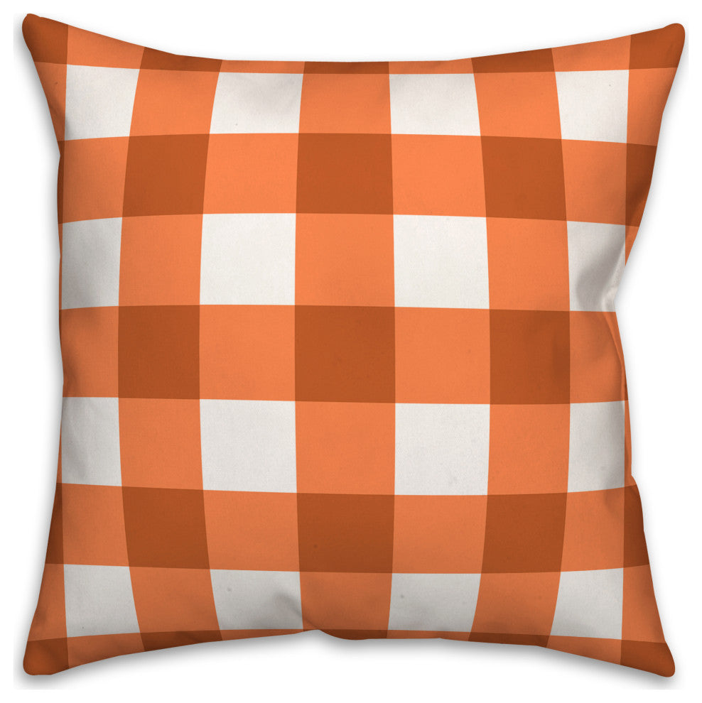 A Wicked Welcome Buffalo Check 18x18 Indoor/Outdoor Pillow
