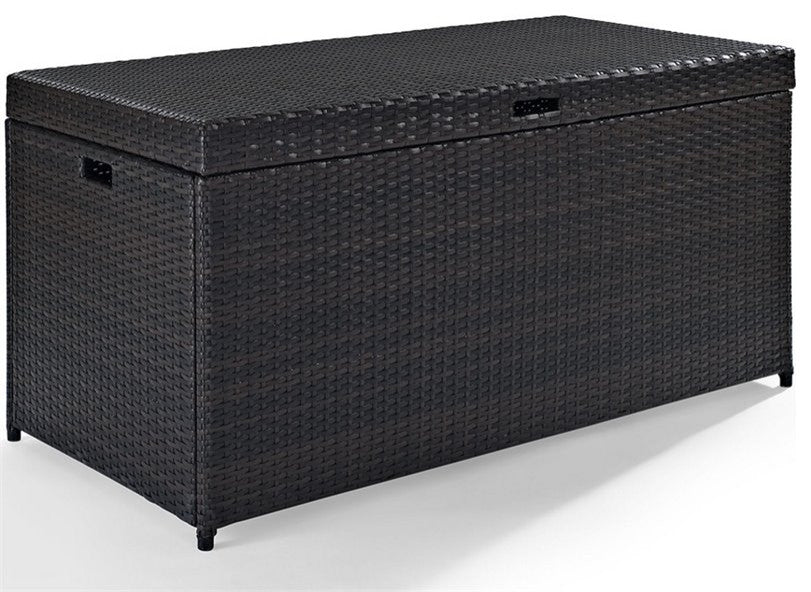 Crosley Furniture Palm Harbor Wicker / Rattan Patio Deck Box in Brown