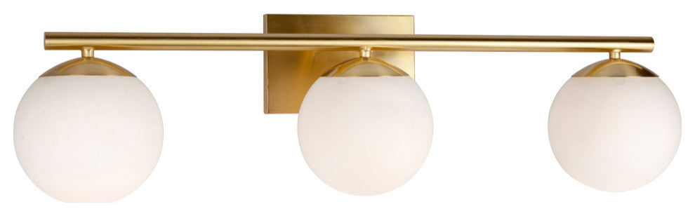 3-Light Bath Vanity Light, Soft Gold