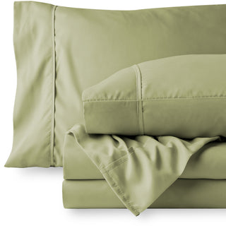 Bare Home 1800 Microfiber Sheet Set, Sage, Full
