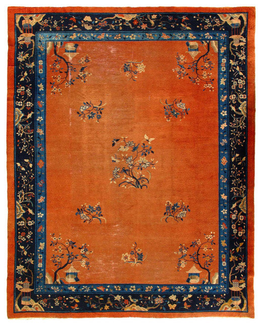 Chinese Antique Art Deco Rug 9'3''x11'6''