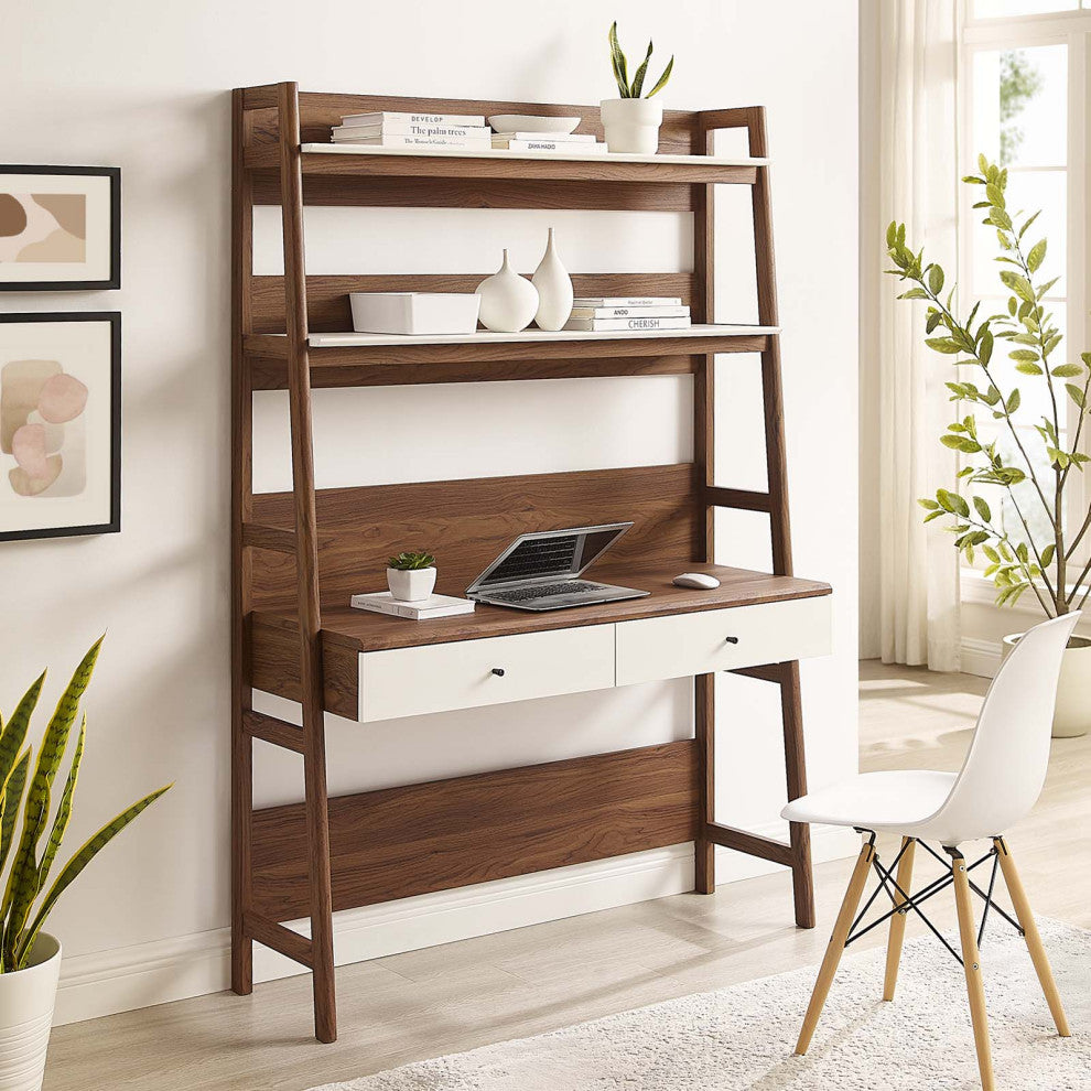 Bixby Office Desk, Walnut White