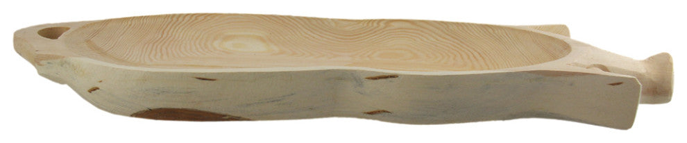 Hand Carved Wooden Pig Platter Decorative Serving Tray 24 inch