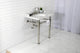 Kingston Brass LMS30MOQ6 30" Carrara Marble Console Sink, Legs