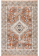 Nuloom Vanesa Distressed Traditional Medallion Bordered Area Rug, Rust 5'x8'
