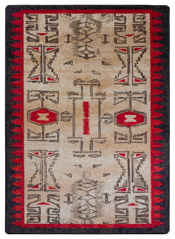 Teec Nos Crush OKA  Red  Area Rug, 7'8"x10'9"