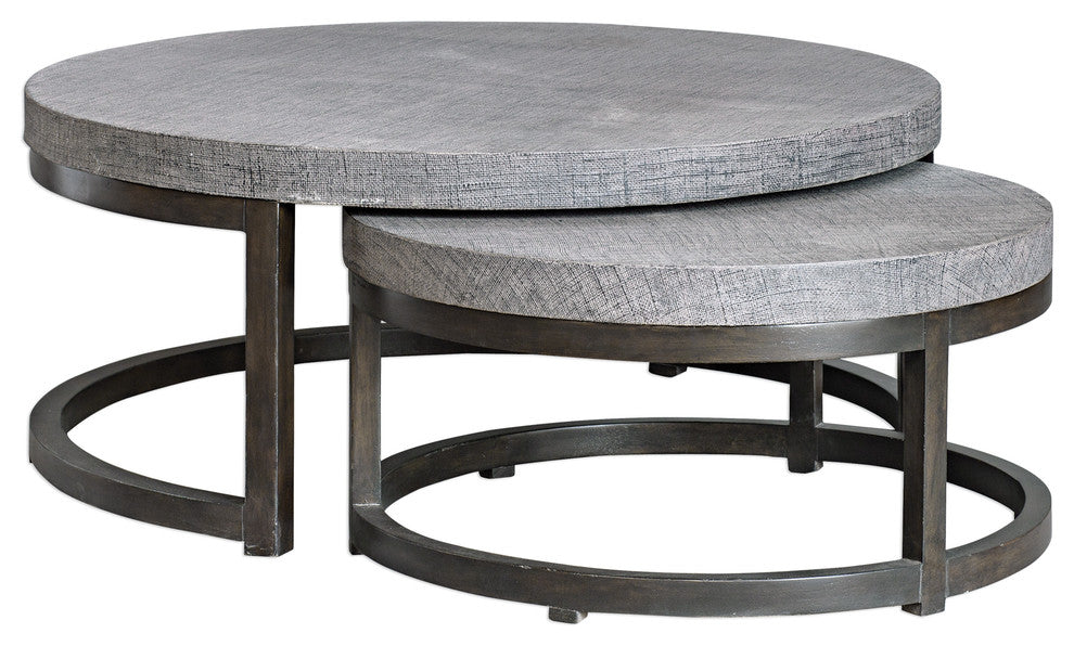 Uttermost Aiyara Gray Nesting Tables, S/2