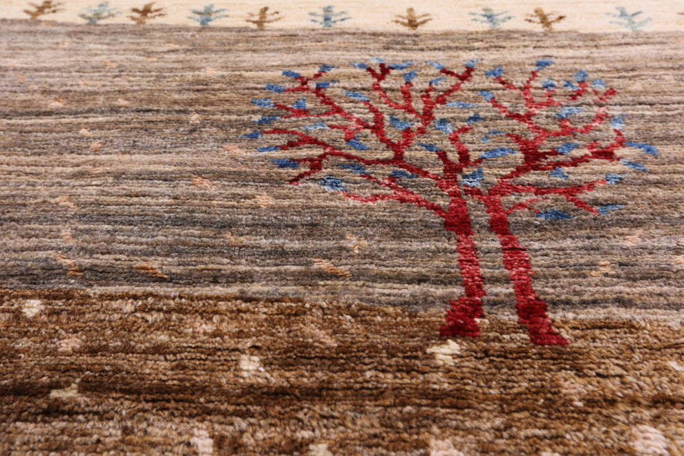 Hand Knotted Tribal Persian Gabbeh Rug 9' 1" X 12' 0" Q8167