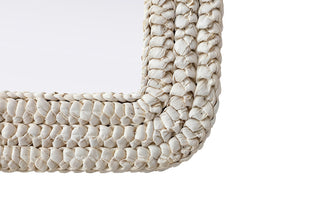 Home Living Arch Cornhusk Mirror 30x36, Linen White