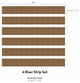 Wicker Weave Peel and Stick Stair Riser Strips, Brown, 48"x7", Set of 6