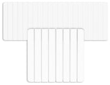 Diatomite Quick-Dry Stone Bath Mat Set, White, X-Large/Small Mats