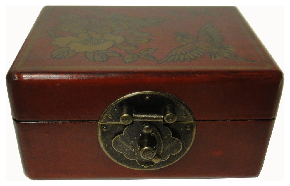 Red Rectangular Storage Box Leather Rectangular Storage Box Red