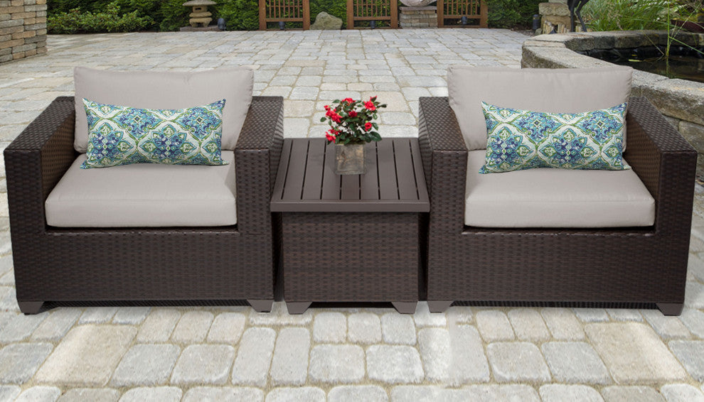 Belle 3 Piece Outdoor Wicker Patio Furniture Set 03a