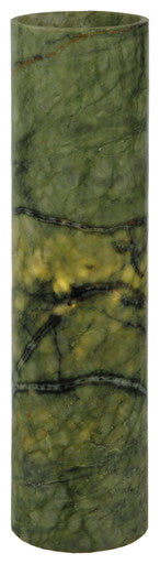 4W X 15.75H Cylinder Jadestone Green Flat Top Candle Cover