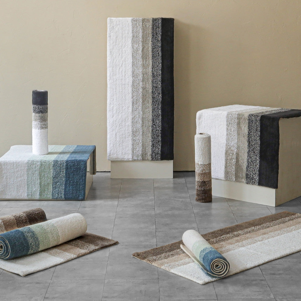 Avebury Cotton Bath Mat, Gray, 24x60