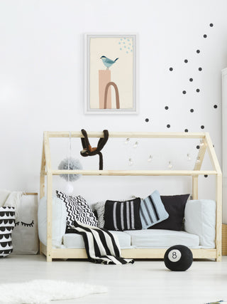 "Bird on Pillar" Framed Painting Print, 20x30