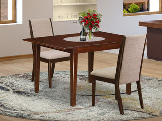 3Pc Kitchen Set, Butterfly Leaf Living Table, 2 Chairs, Mahogany