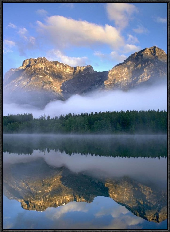 Morning Light On Mt Kidd As Seen From Wedge Pond, Alberta, Canada, 24"x32"