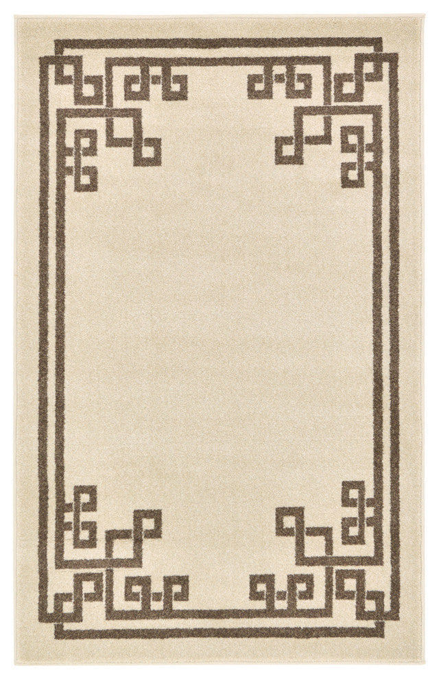 Unique Loom Beige Athens Geometric 3'x5' Area Rug