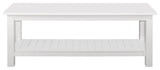 50'' Farmhouse Entryway Bench with Grooved Shelf - White