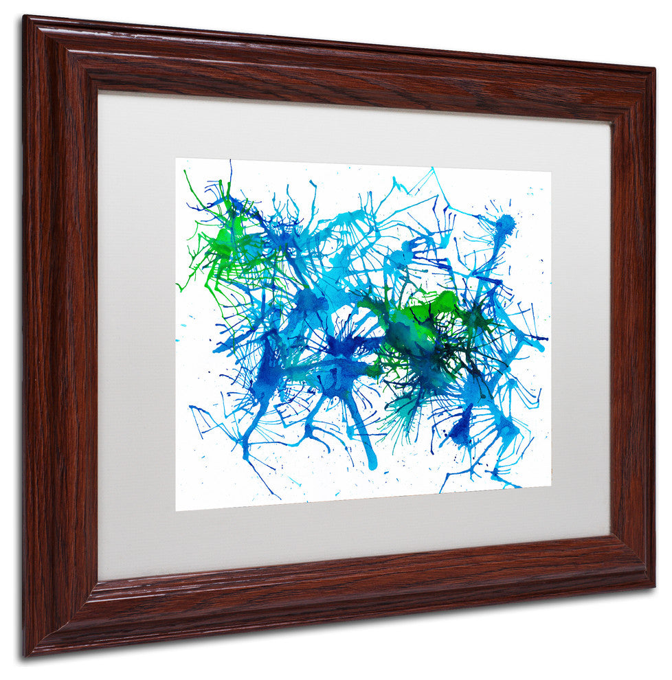 Hello Angel ''Splatters 1'' Art, Wood Frame, White Mat, 14x11