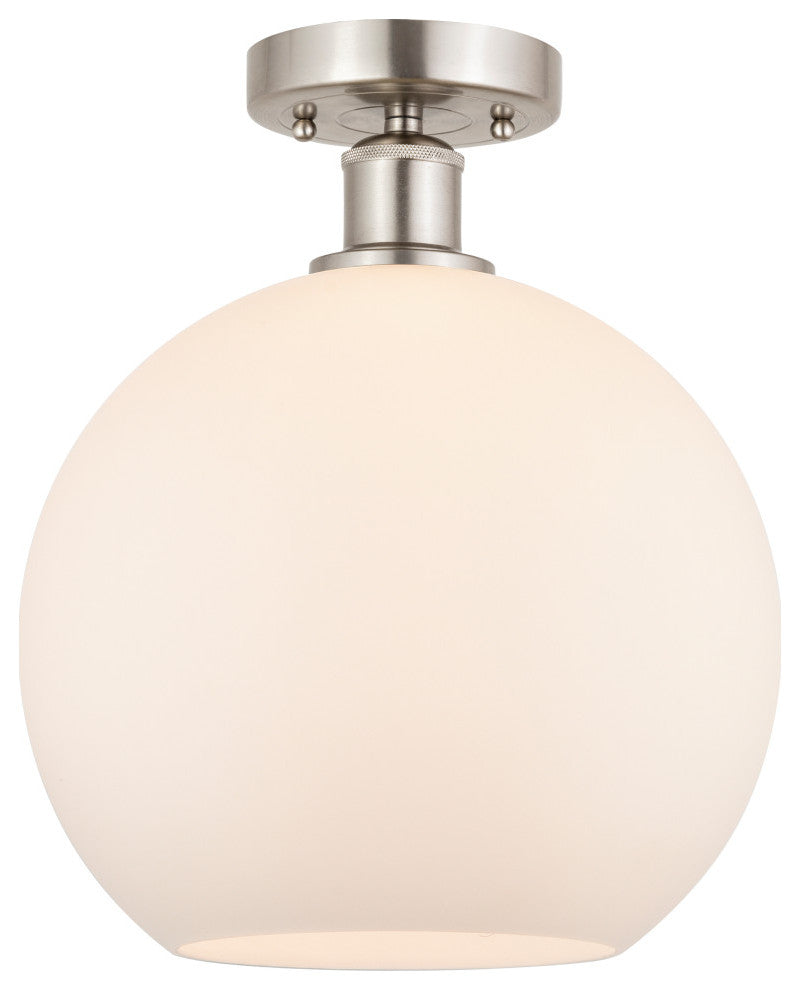 Innovations 616-1F-SN-G121-10 1 Light Semi-Flush Mount, Brushed Satin Nickel