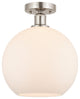Innovations 616-1F-SN-G121-10 1 Light Semi-Flush Mount, Brushed Satin Nickel