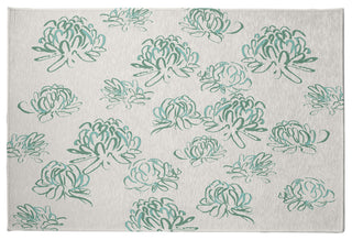 Tumbly Blossom Rug, Green, 5'x7'