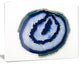 Slice of Beautiful Blue Agate, Abstract Canvas Wall Art Print, 60"x28"