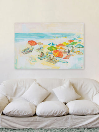"Beach Diversity" Painting Print on Wrapped Canvas, 24"x16"