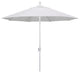 9' Matted White Push-Button Tilt Crank Aluminum Umbrella, Natural Pacifica