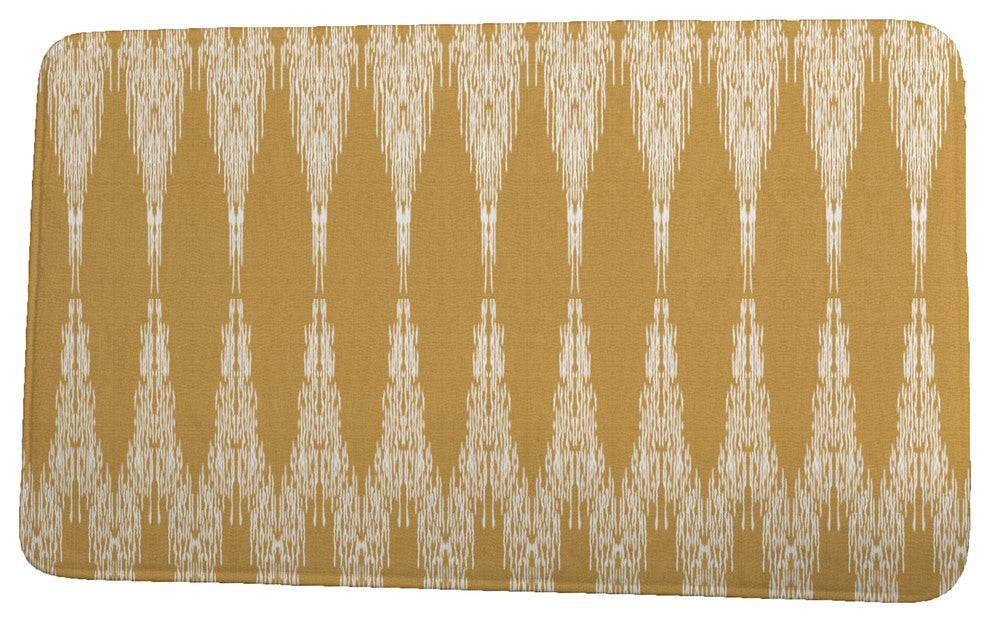 Goals, Gourds, and Gatherings peace 1 Geometric Print Bath Mat, Gold, 17"x24"