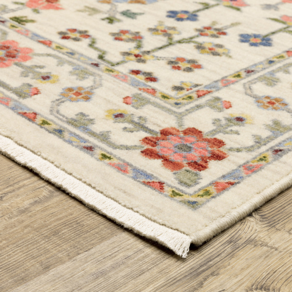 Oriental Weavers Lucca 093W1 Traditional Rug, Ivory, 6'7"x9'6"