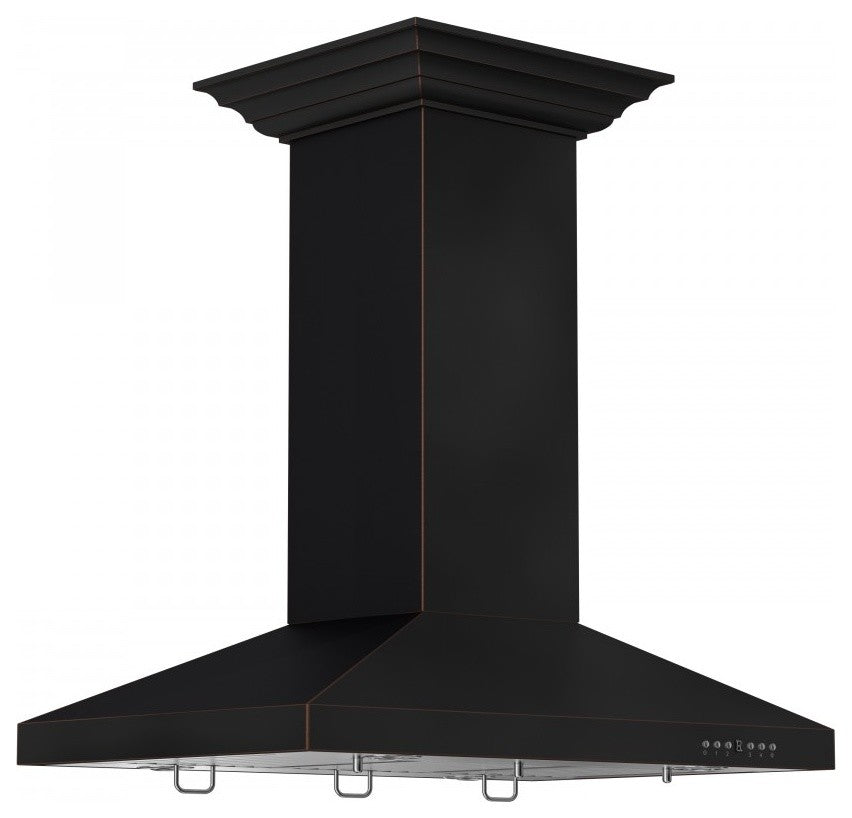 ZLINE 36" Designer Series Oil-Rubbed Bronze Island Mount Range Hood