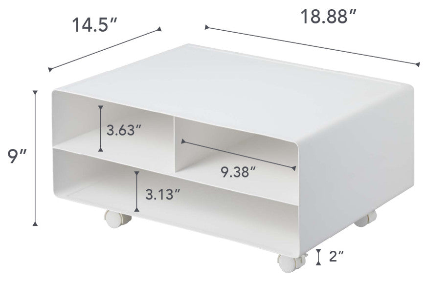 Tower Desktop Printer Stand, White