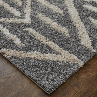 Weave & Wander Caide Contemporary Gray/White Rug, 4'x6'