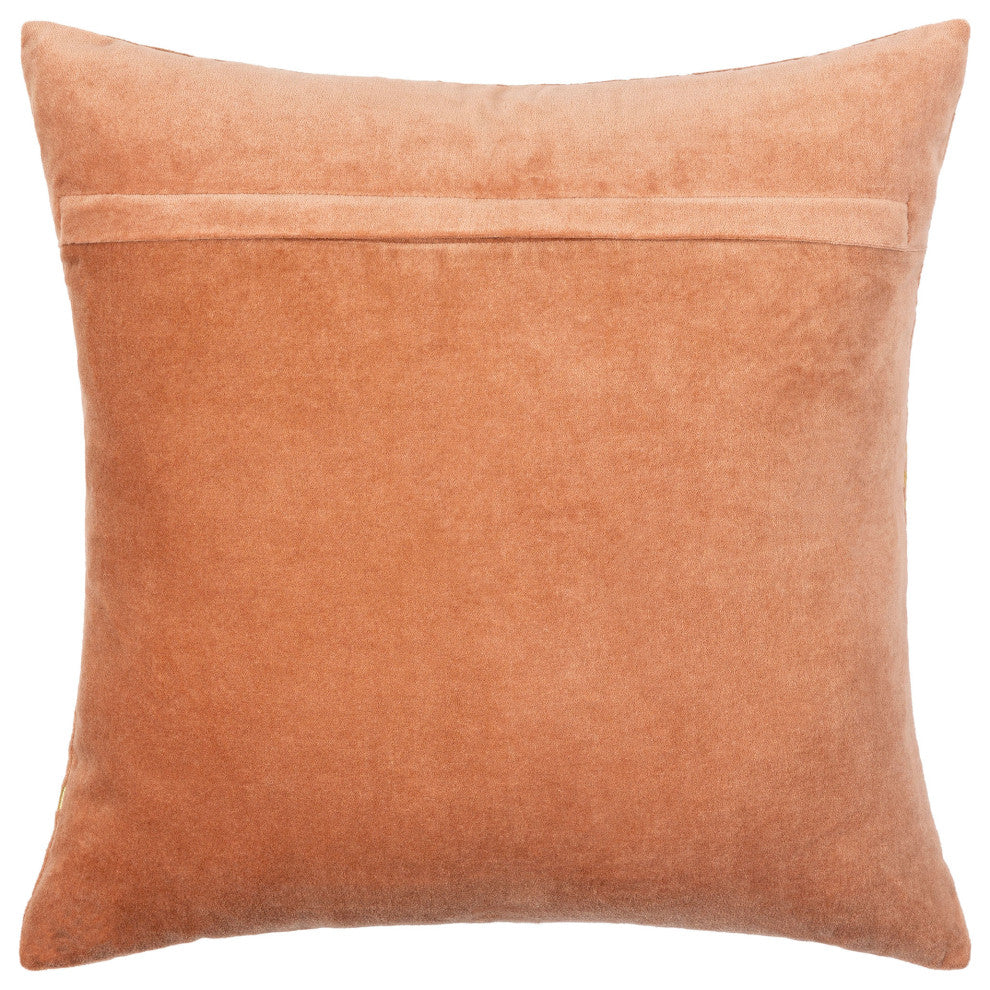 Surya Velvet Sparkle Mauve Pillow Shell With Down Insert 18"H X 18"W
