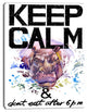 Hippopotamus Watercolor Illustration, Contemporary Animal Art Canvas, 12"x20"