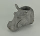 Grey Stone Finish Hippo Head Hanging Planter Statue