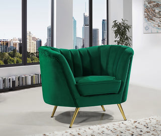 Margo Velvet Upholstered Set, Green, Chair