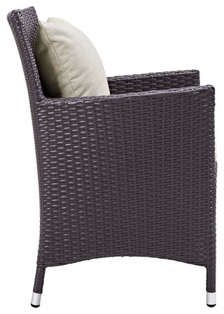 Convene 3 Piece Set Outdoor Patio with Fire Pit Espresso Beige