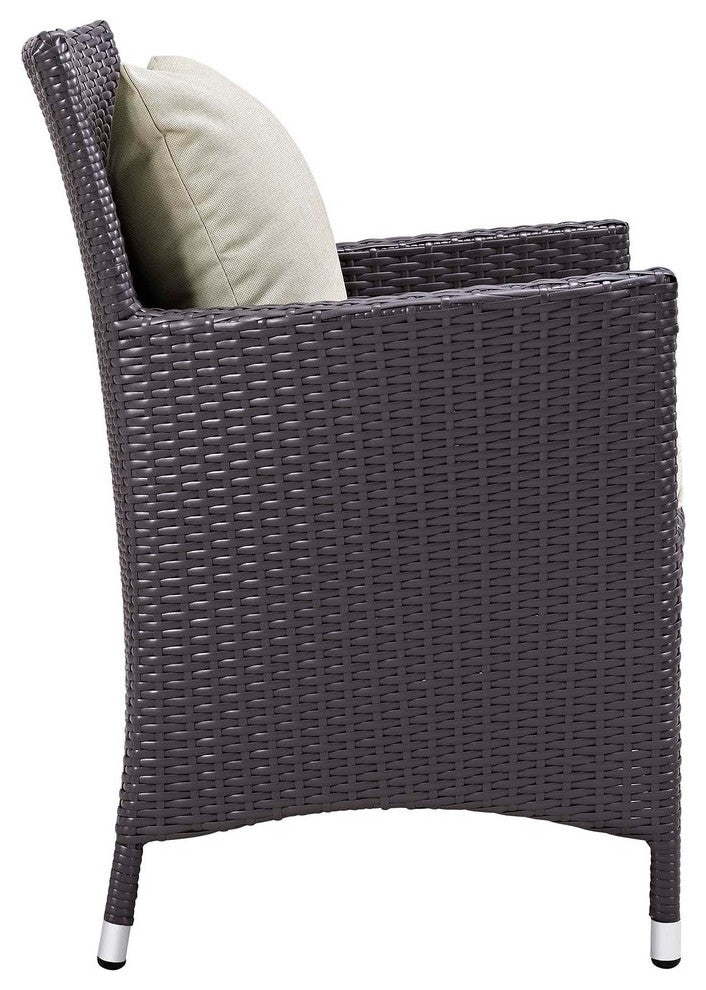 Convene 3 Piece Set Outdoor Patio with Fire Pit Espresso Beige