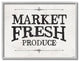 Market Fresh Produce Wood Texture Farm Word Design, 16"x20"