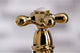 Kingston Brass Bridge Kitchen Faucet With Sprayer, Polished Brass