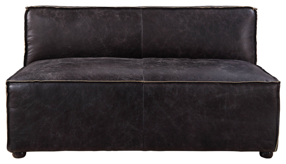 Birdie Modular Armless Loveseat, Antique Blue