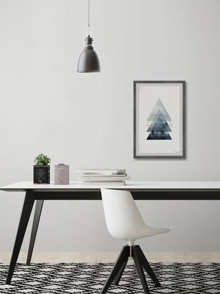 "Triangular Forest" Framed Painting Print, 16"x24"